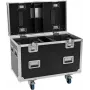 ROADINGER PRO-sarjan Flightcase 2x Futurelight DMH-190 -liikkuvalle valopäälle pyörillä, musta, 90x48x73 cm