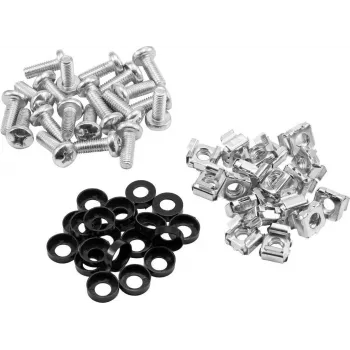 ROADINGER rack-ruuvisarja 20x M6 x 15 mm 19 tuuman rack-asennukseen
