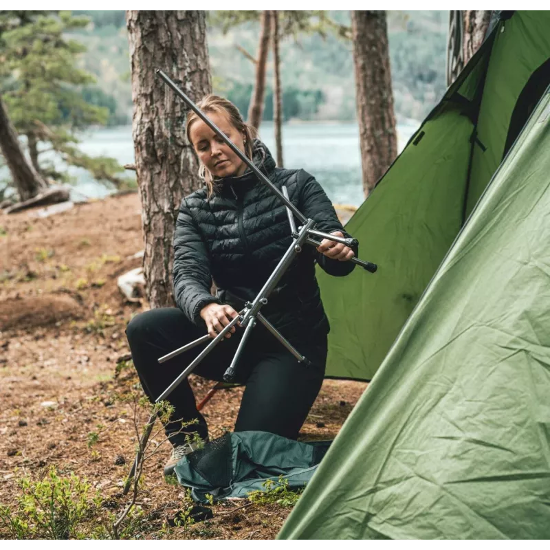 ROBENS Pilgrim taittuva retkituoli 120 kg musta/harmaa