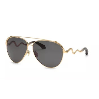Roberto Cavalli SRC090M650300 naisten aurinkolasit - asetaattikehys, UV400-suoja, 65 mm linssi