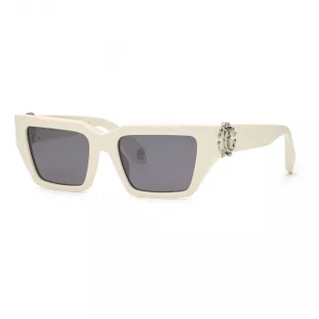 Roberto Cavalli aurinkolasit SRC016M55847X unisex suorakaiteen muotoiset musta/harmaa 55/19/135 mm