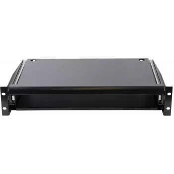 Rockstable 2U 19 tuuman rack-laatikkoyksikkö - raskas teräs - musta - SPCC kylmävalssattu teräs - liukulaatikko - 6,92 kg (RS19-TH02)