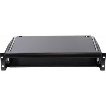 Rockstable 2U 19 tuuman rack-laatikkoyksikkö - raskas teräs - musta - SPCC kylmävalssattu teräs - liukulaatikko - 6,92 kg (RS19-TH02)