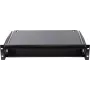 Rockstable 2U 19 tuuman rack-laatikkoyksikkö - raskas teräs - musta - SPCC kylmävalssattu teräs - liukulaatikko - 6,92 kg (RS19-TH02)