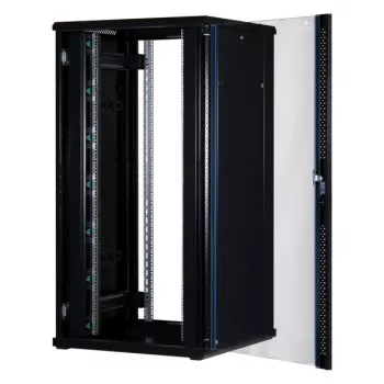 Rockstable 32 HE 19 tuuman palvelinkaappi lasiovella - pystykaappi - 32U - 800 kg - lukittava lukko - asennuskiskot - säädettävät jalat (RS19-8832)