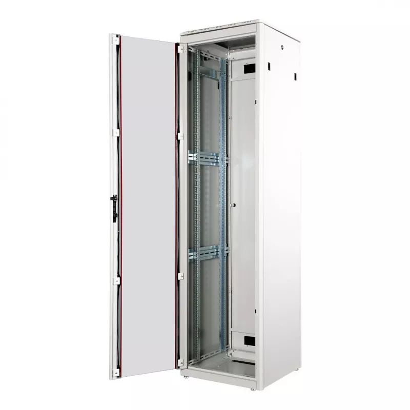 ROLINE 19 tuuman verkkokaappi Pro 47 HE, 600x600 LxS lasiovi harmaa