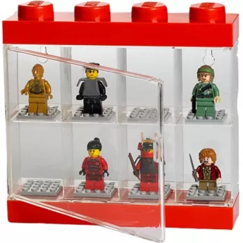 Room Copenhagen LEGO Minifiguren näyttelykotelo 8 punainen läpinäkyvä