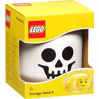 ROOM COPENHAGEN LEGO Storage Head Skeleton, pieni (valkoinen/musta)
