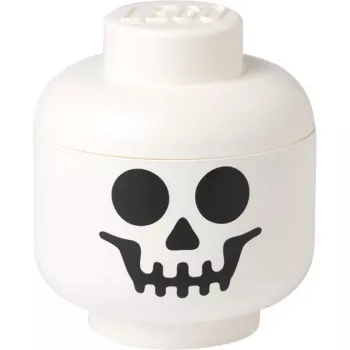 ROOM COPENHAGEN LEGO Storage Head Skeleton, pieni (valkoinen/musta)