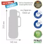 ROTPUNKT lasinen vakuumilämpöeristekannu 1,0 l Shiny Fox Red