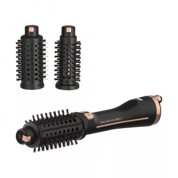 Rowenta Ultimate Experience CF9620 kuumailmamuotoiluharja ionitoiminnolla, 3 lämpötilatasoa, musta/rose gold