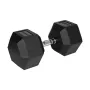 Kumipäällysteinen valurautakäsipaino Hexagon 40 kg REBEL ACTIVE
