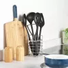 Russell Hobbs RH03026EU7 5-osainen keittiövälinesarja pyörivällä telineellä, musta ja hopea