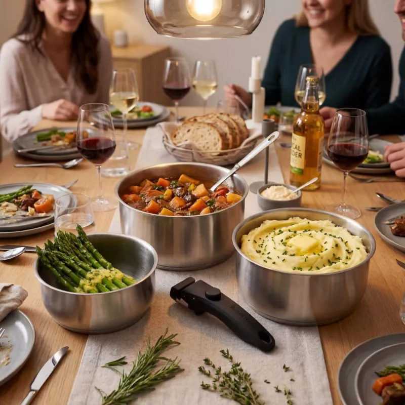 Russell Hobbs RH04034 ruostumaton teräs 4-osainen Smart Clip -kattilasarja