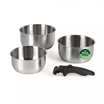 Russell Hobbs RH04034 ruostumaton teräs 4-osainen Smart Clip -kattilasarja