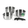 Russell Hobbs RH04034 ruostumaton teräs 4-osainen Smart Clip -kattilasarja