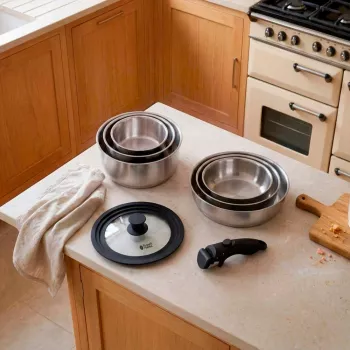 Russell Hobbs RH04041 ruostumaton teräs 8-osainen Smart Clip -keittosarja