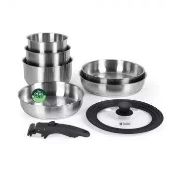 Russell Hobbs RH04041 ruostumaton teräs 8-osainen Smart Clip -keittosarja