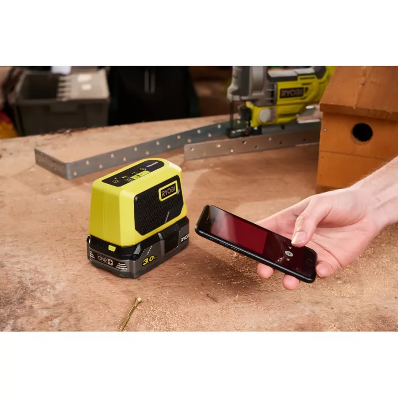 RYOBI ONE+ 18V Bluetooth-minikaiutin (vihreä/musta, vain laite)