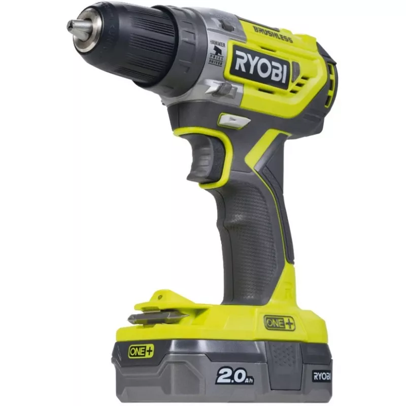 RYOBI ONE+ 18V akkukäyttöinen iskuporakone R18PD5-220S, 2x 2,0Ah Li-Ion-akkua
