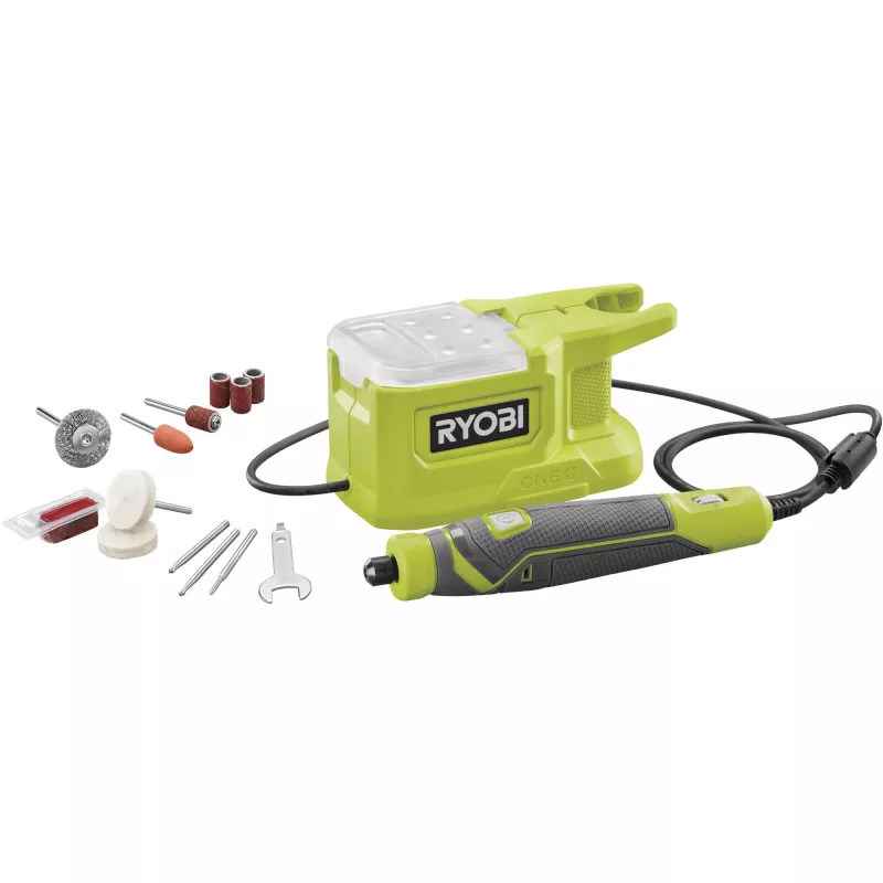 RYOBI ONE+ 18V akkumonitoimityökalu RRT18-0 15 lisävarusteella