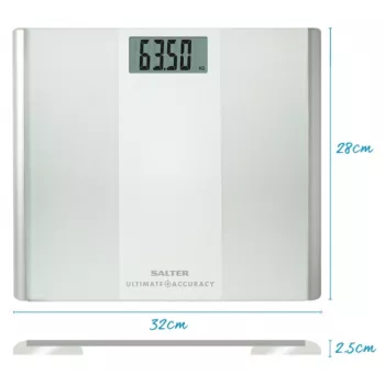 Salter 9009 WFEU12 Ultimate Accuracy elektroninen henkilövaaka, valkoinen