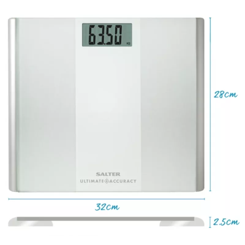 Salter 9009 WFEU12 Ultimate Accuracy elektroninen henkilövaaka, valkoinen
