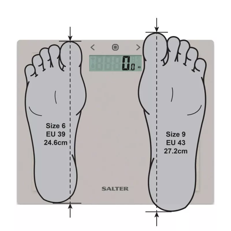 Salter 9113 GFEU12 Compact Glass Analyser henkilövaaka, harmaa