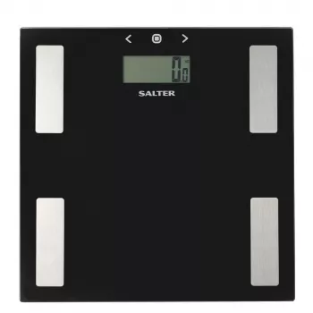 Salter 9150 BFEU12 musta lasinen analysaattorivaaka kylpyhuoneeseen
