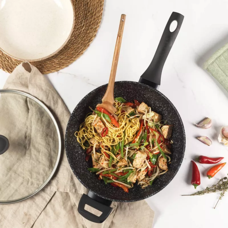 Salter BW05753S2EU7 Megastone 28 cm wok-pannu