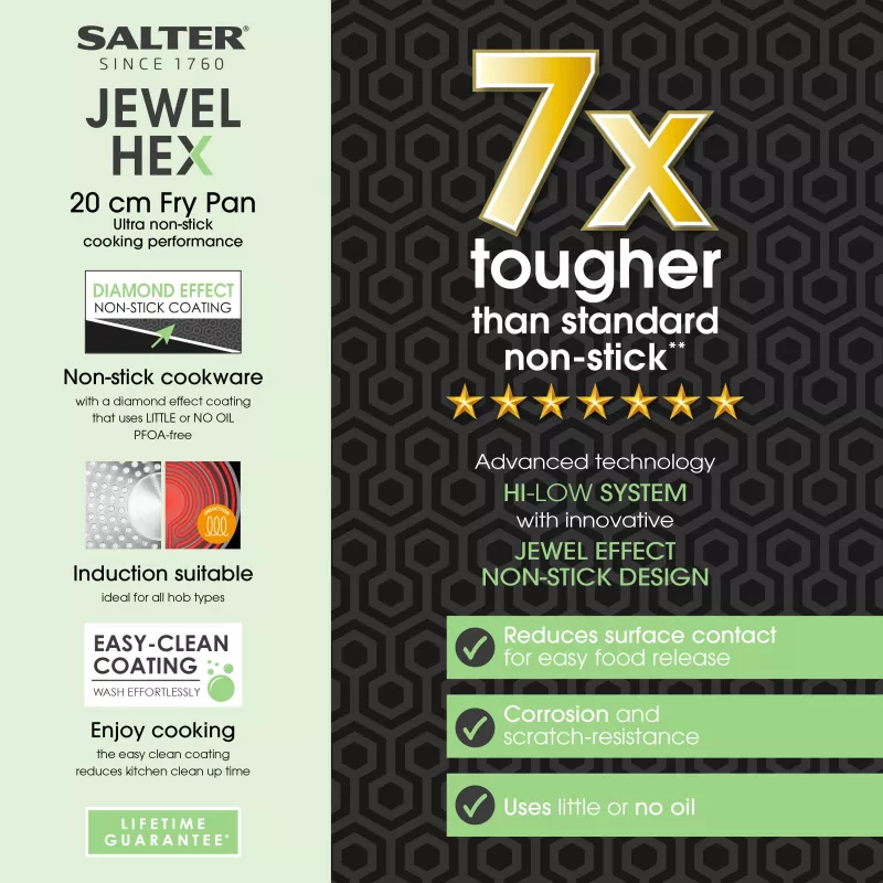 Salter BW11619SA3 Jewel Hex 20 cm paistinpannu