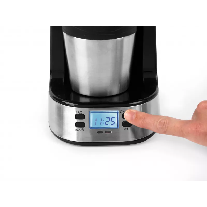 Salter EK2732FVDE digitaalinen kahvinkeitin, yhdelle kupille, 420 ml:n matkamukilla