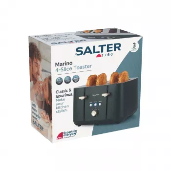 Salter EK5565BGRYFVDE Marino 4 viipaleen leivänpaahdin - harmaa teräs