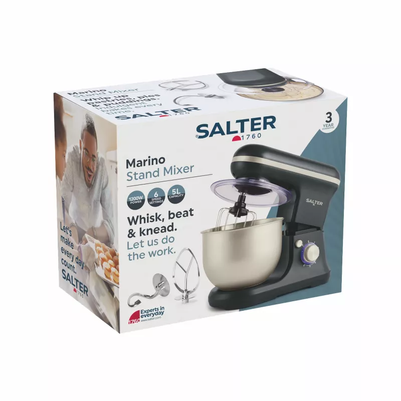 Salter EK5620BGRYFVDE Marino -tehosekoitin 1000W 5L harmaa