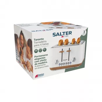 Salter EK5823WHTVDE Toronto 4 viipaleen leivänpaahdin