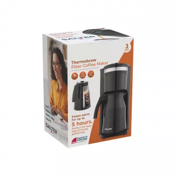 Salter EK6664VDE ThermoBrew suodatinkahvinkeitin 1,25L 900W musta/ruostumaton teräs