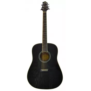 Samick D-4 TBK -akustinen kitara - Dreadnought, kuusikansi, Trans Black