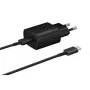 Samsung 25W USB-C Super Fast Charging seinälaturisarja USB-C - USB-C -kaapelilla (1 m) - musta
