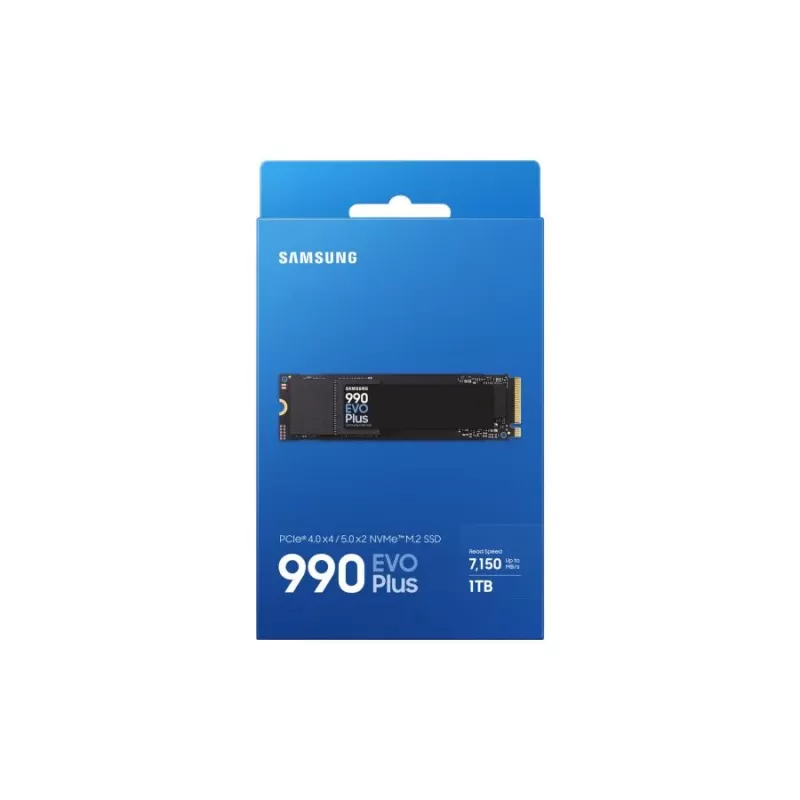 Samsung 990 EVO Plus SSD 1 TB M.2 PCIe 4.0 7150 MB/s 1350000 IOPS musta