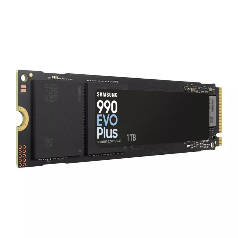 Samsung 990 EVO Plus SSD 1 TB M.2 PCIe 4.0 7150 MB/s 1350000 IOPS musta