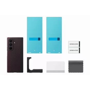 Samsung Carbon Magnet -kotelo Galaxy Z Fold 8 Ultralle - punainen (EF-KF976SREGWW)