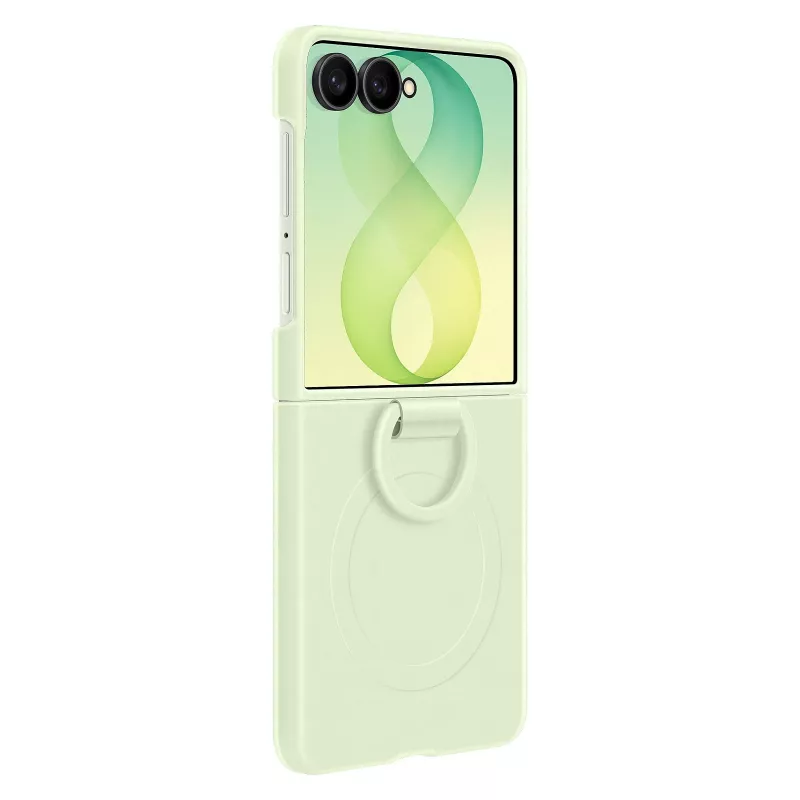 Samsung EF-EF776CGEGWW silikoninen rengasmagneettikotelo Galaxy Z Flip8:lle, vihreä