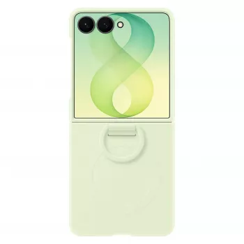 Samsung EF-EF776CGEGWW silikoninen rengasmagneettikotelo Galaxy Z Flip8:lle, vihreä