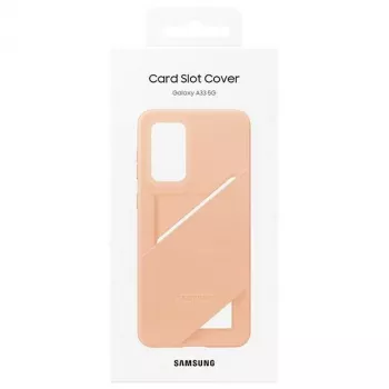 Samsung EF-OA336TPEGWW -korttipaikkakotelo Galaxy A33 5G:lle, persikka