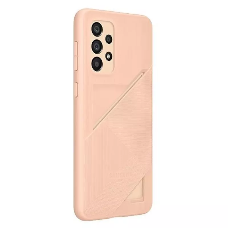 Samsung EF-OA336TPEGWW -korttipaikkakotelo Galaxy A33 5G:lle, persikka