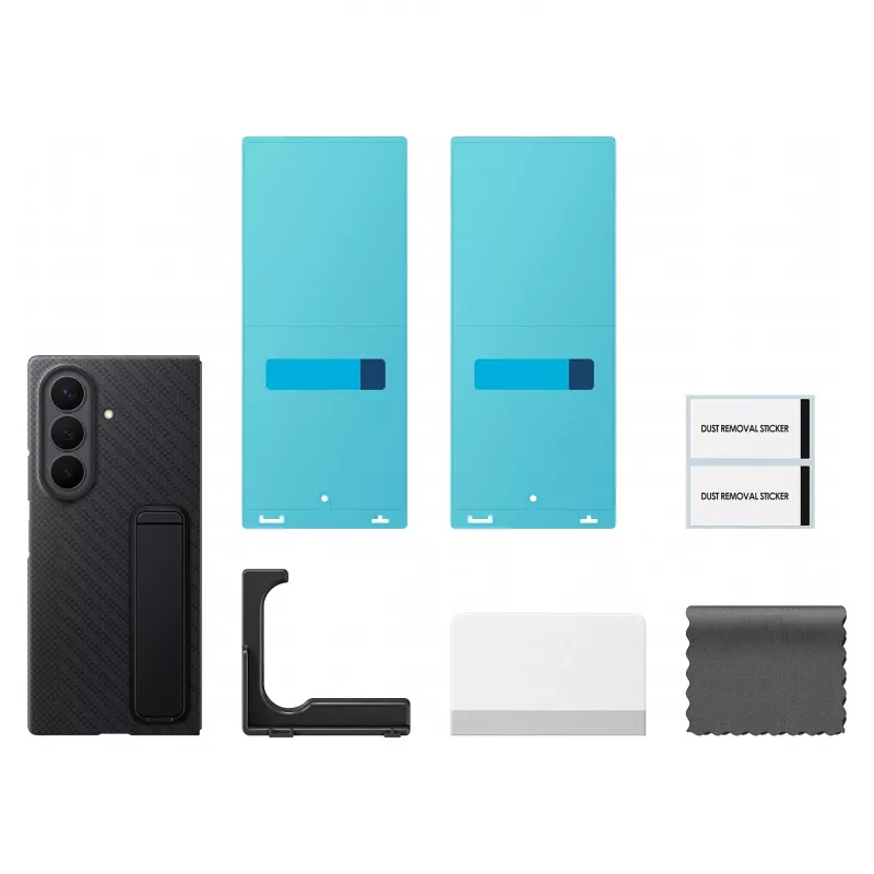 Samsung Carbon Standing Case Galaxy Z Fold8 Ultra -puhelimelle, musta