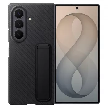 Samsung Carbon Standing Case Galaxy Z Fold8 Ultra -puhelimelle, musta