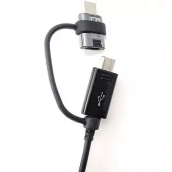 Samsung EP-DG950DBE Combo microUSB-datakaapeli USB-C-sovittimella 1,4 m musta (Bulk)