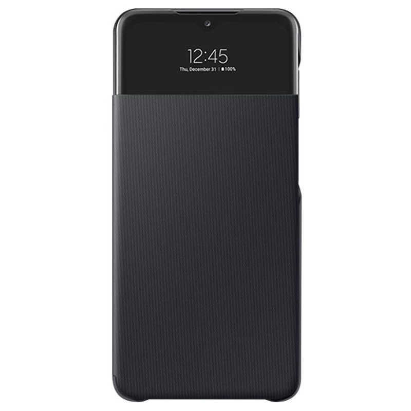 Samsung Galaxy A42 5G Smart S View Wallet -kotelo musta