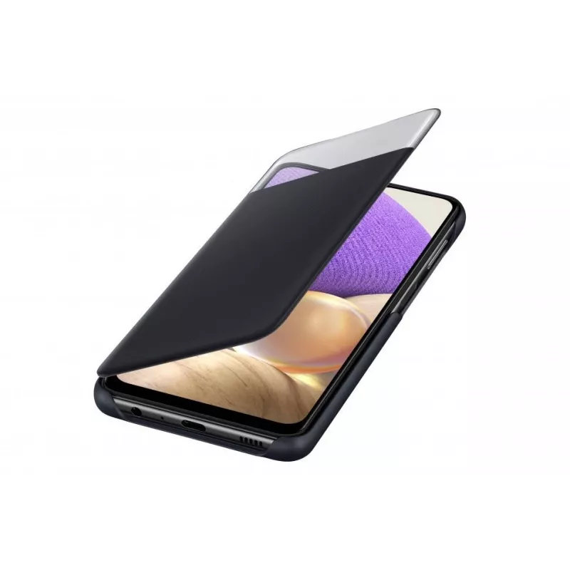 Samsung Galaxy A42 5G Smart S View Wallet -kotelo musta